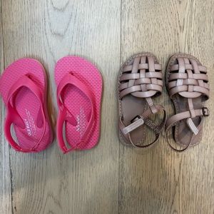Old Navy Sandals 6T (flip flops) and 7T (espadrilles)